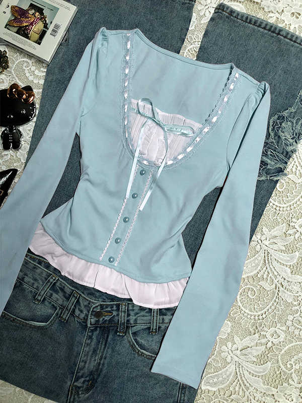 Soft Pink Long-sleeved T-shirt - Image 5