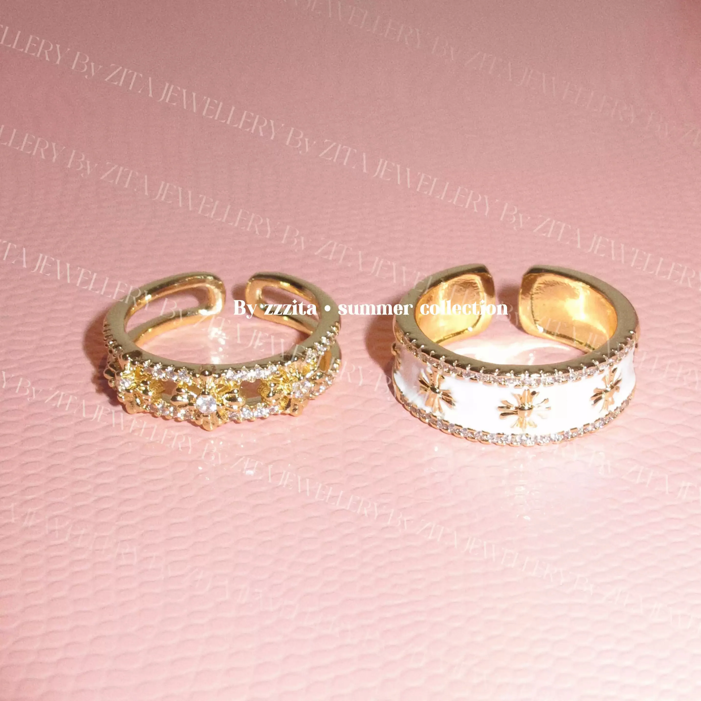 Sparkling Hottie Cross Diamond Ring Set - Image 4