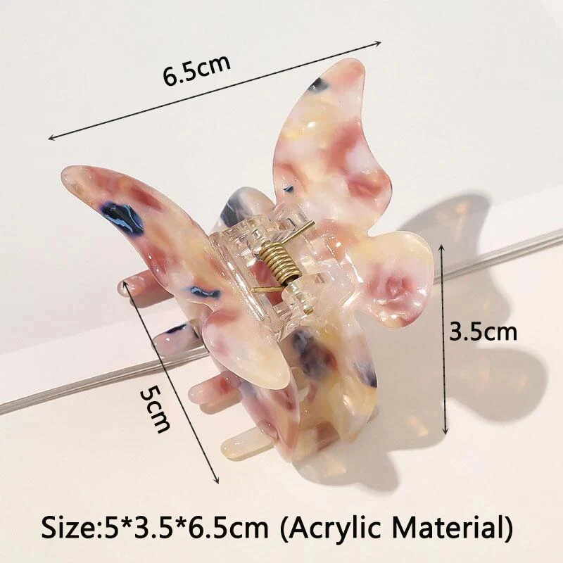 Speckled Butterfly Acrylic Hair Clips - Image 28