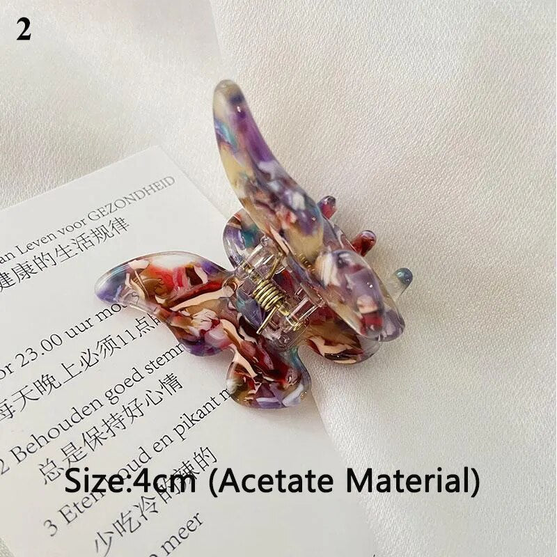 Speckled Butterfly Acrylic Hair Clips - Image 34