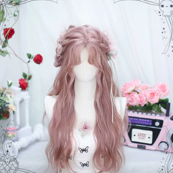 "Spring Sakura" Pink Long Curly Wig - Image 2