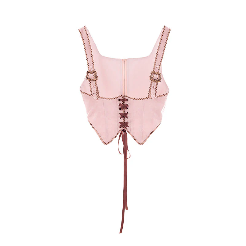 Square Neck Princess Dress + Vest Suit - Image 6