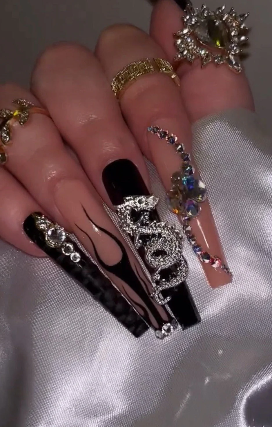 Square Shape Long Press On Nails - Image 13