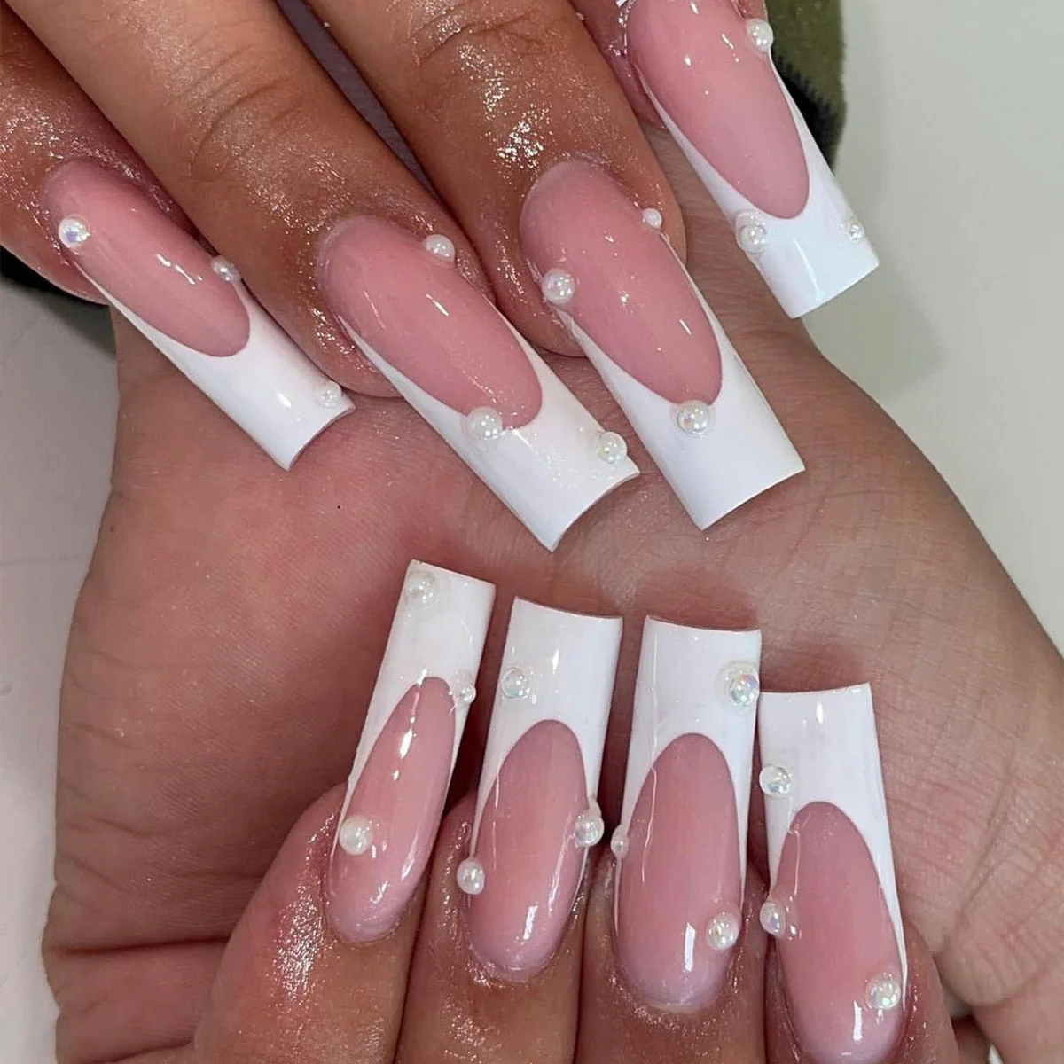 Square Shape Long Press On Nails - Image 14