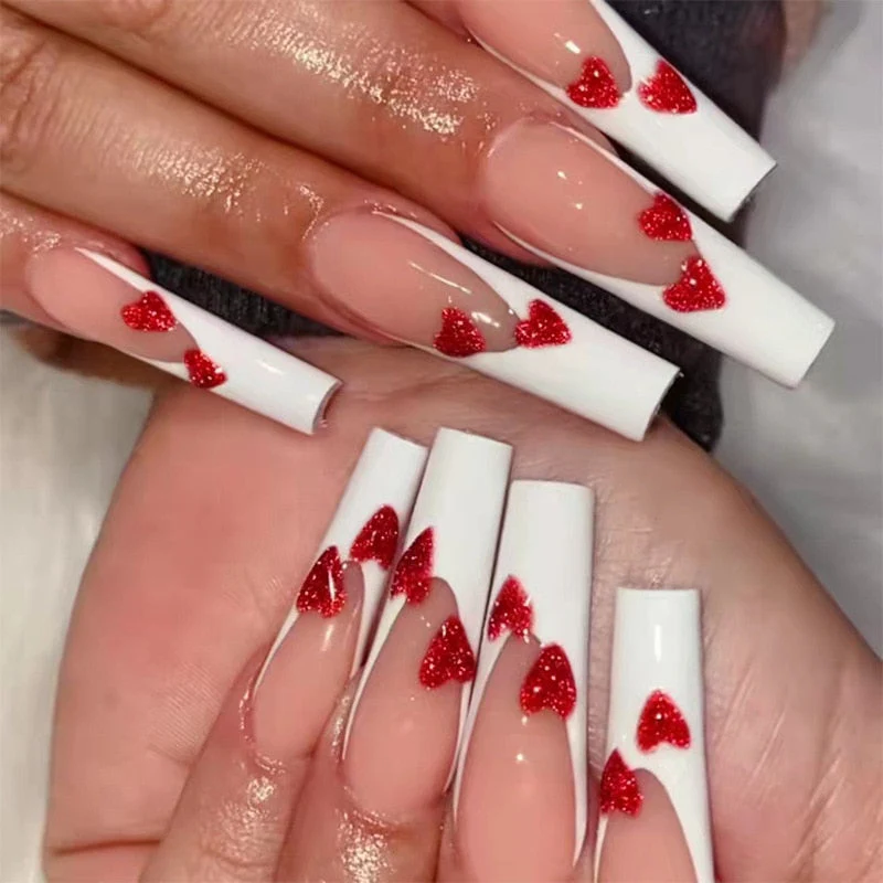 Square Shape Long Press On Nails - Image 16
