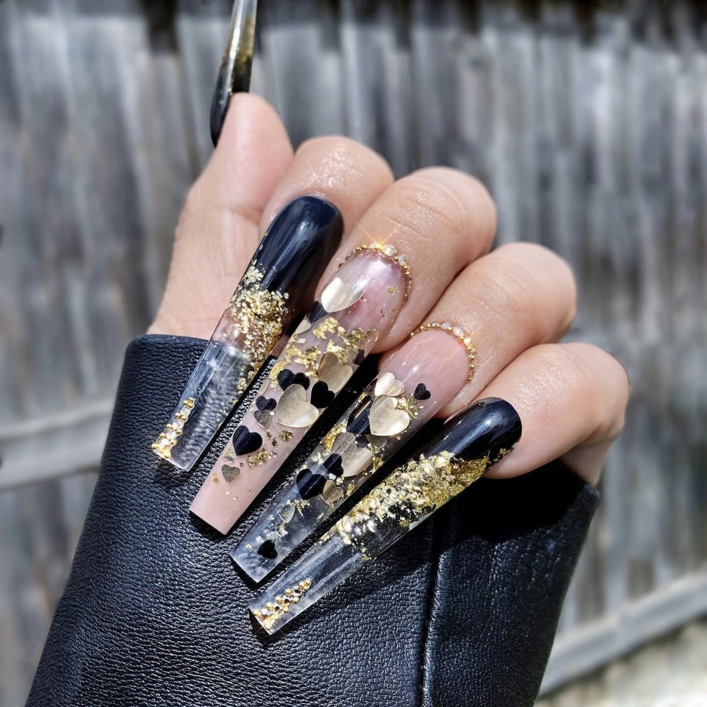 Square Shape Long Press On Nails - Image 37