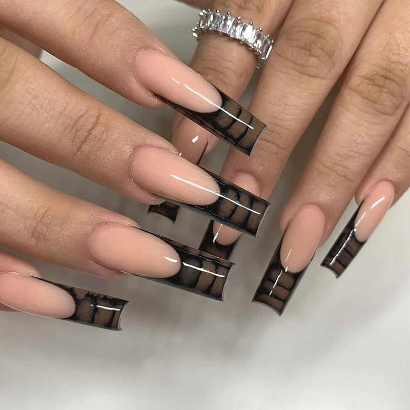 Square Shape Long Press On Nails - Image 4