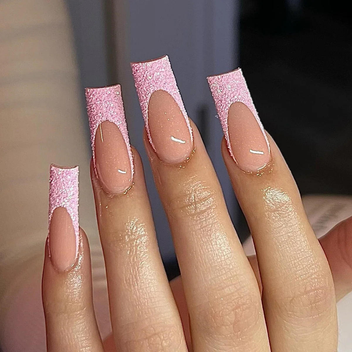Square Shape Long Press On Nails - Image 49
