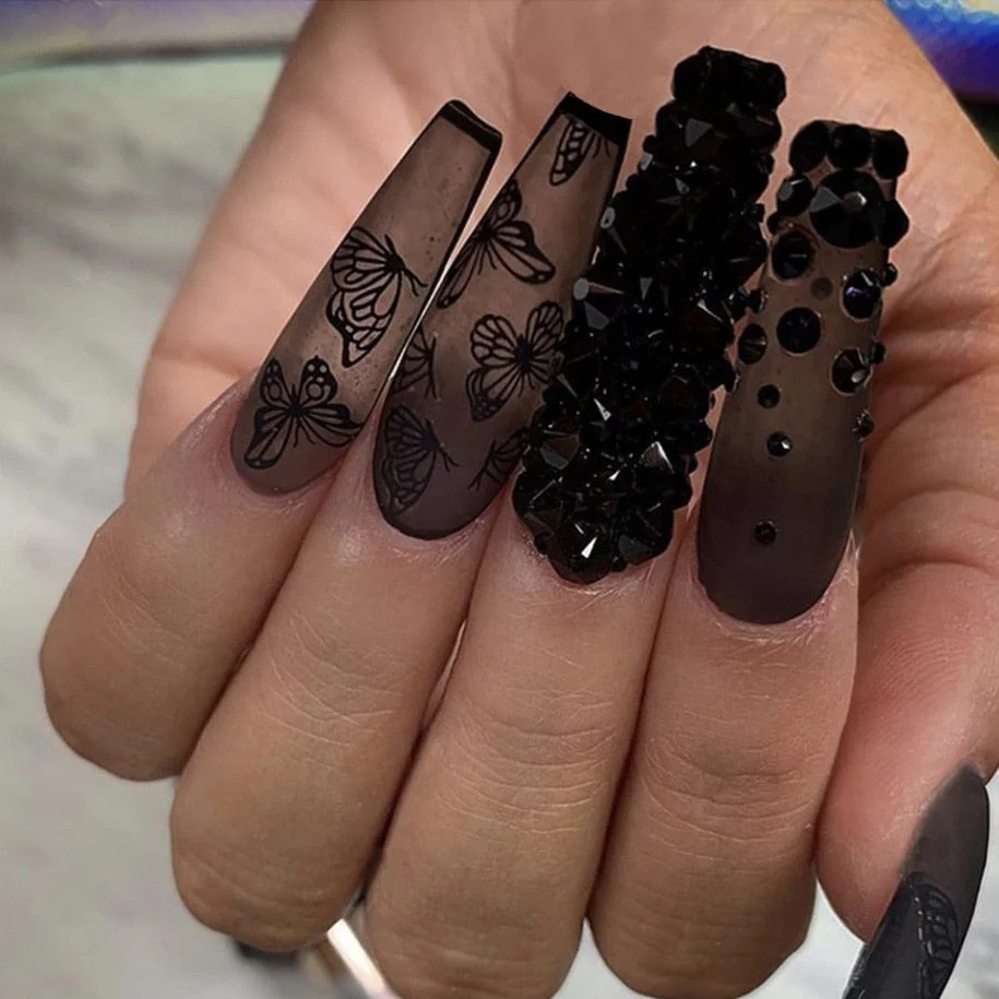 Square Shape Long Press On Nails - Image 5