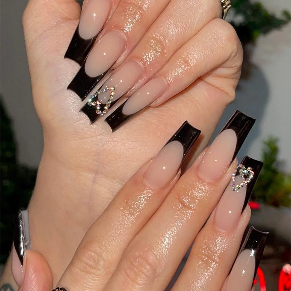 Square Shape Long Press On Nails - Image 60
