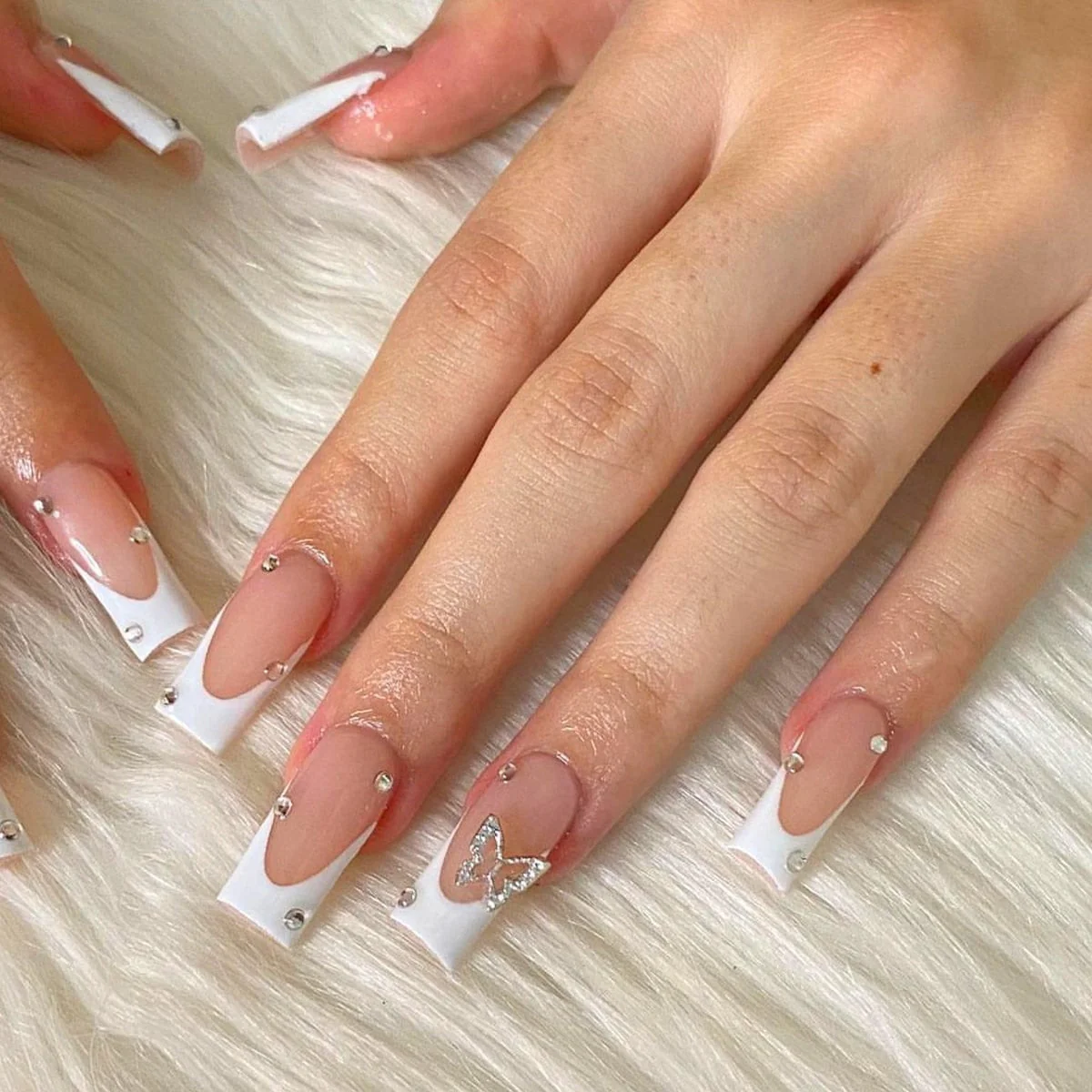 Square Shape Long Press On Nails - Image 7