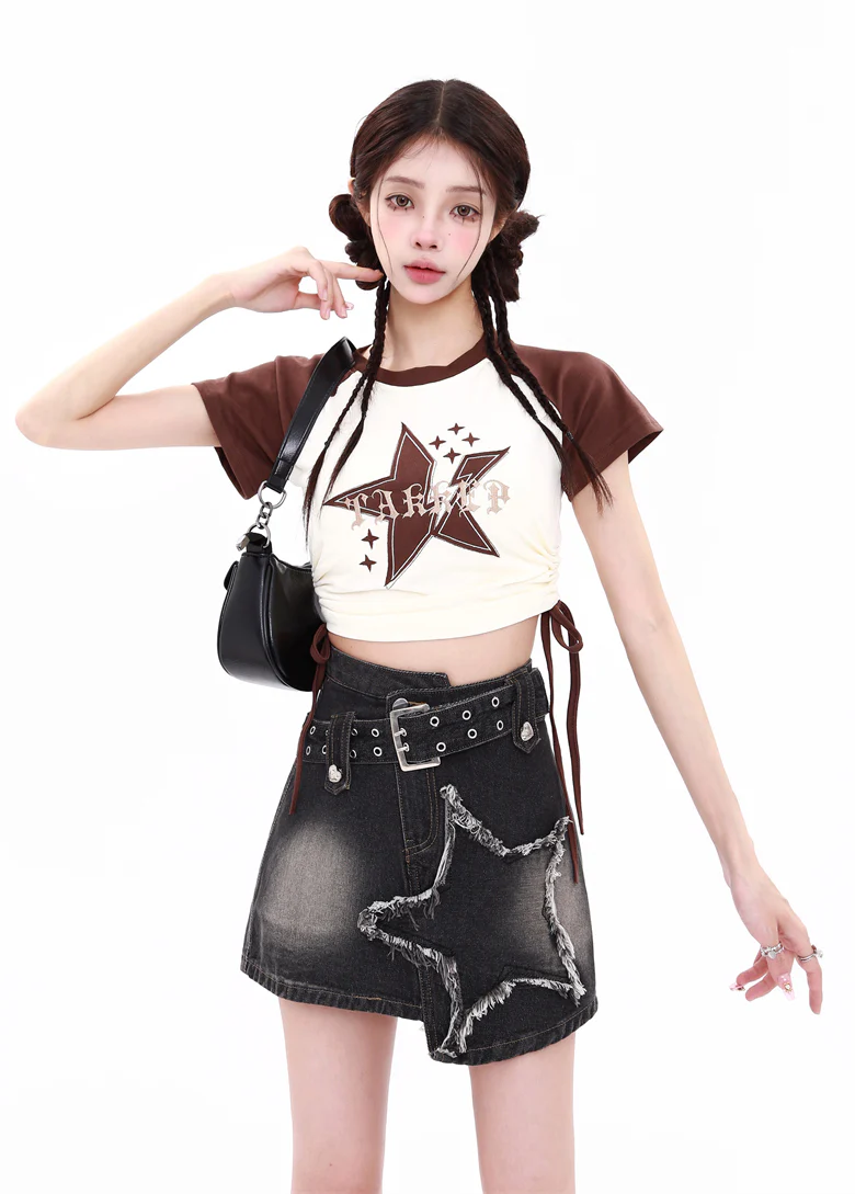 Star Denim Skirt - Image 4