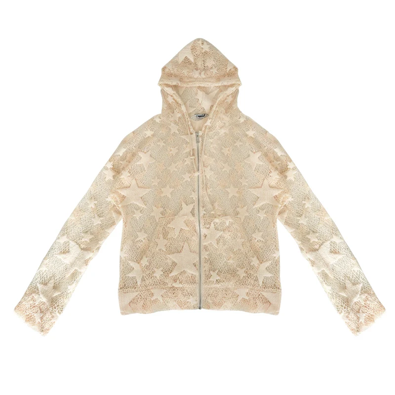 Star Fragments mesh hollow cardigan - Image 5