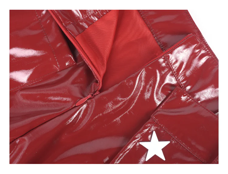 Star Patch Leather Skirt - Image 2
