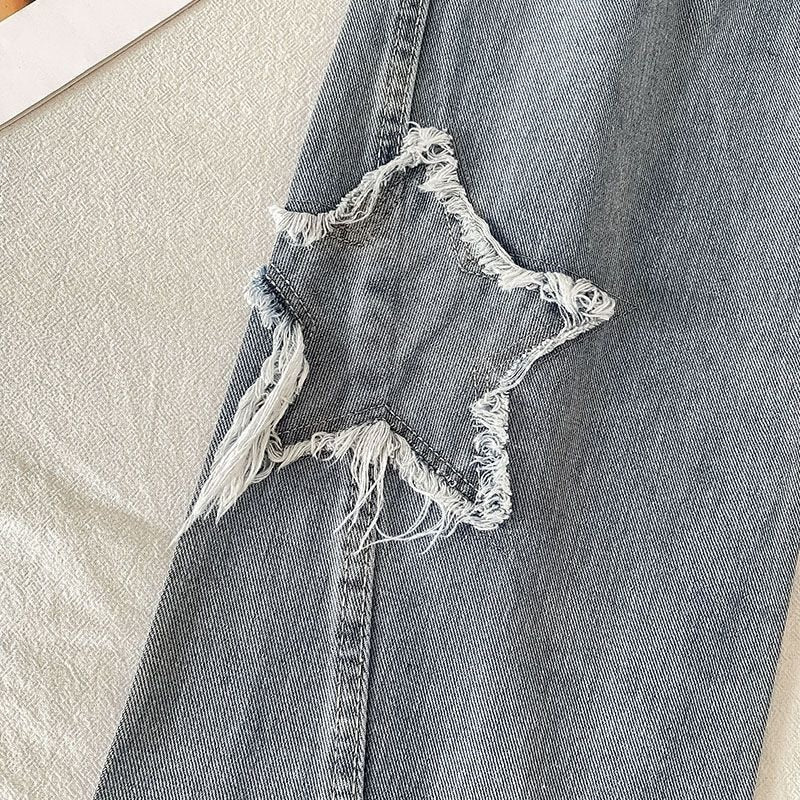 Star Patchwork Blue Jeans - Image 3