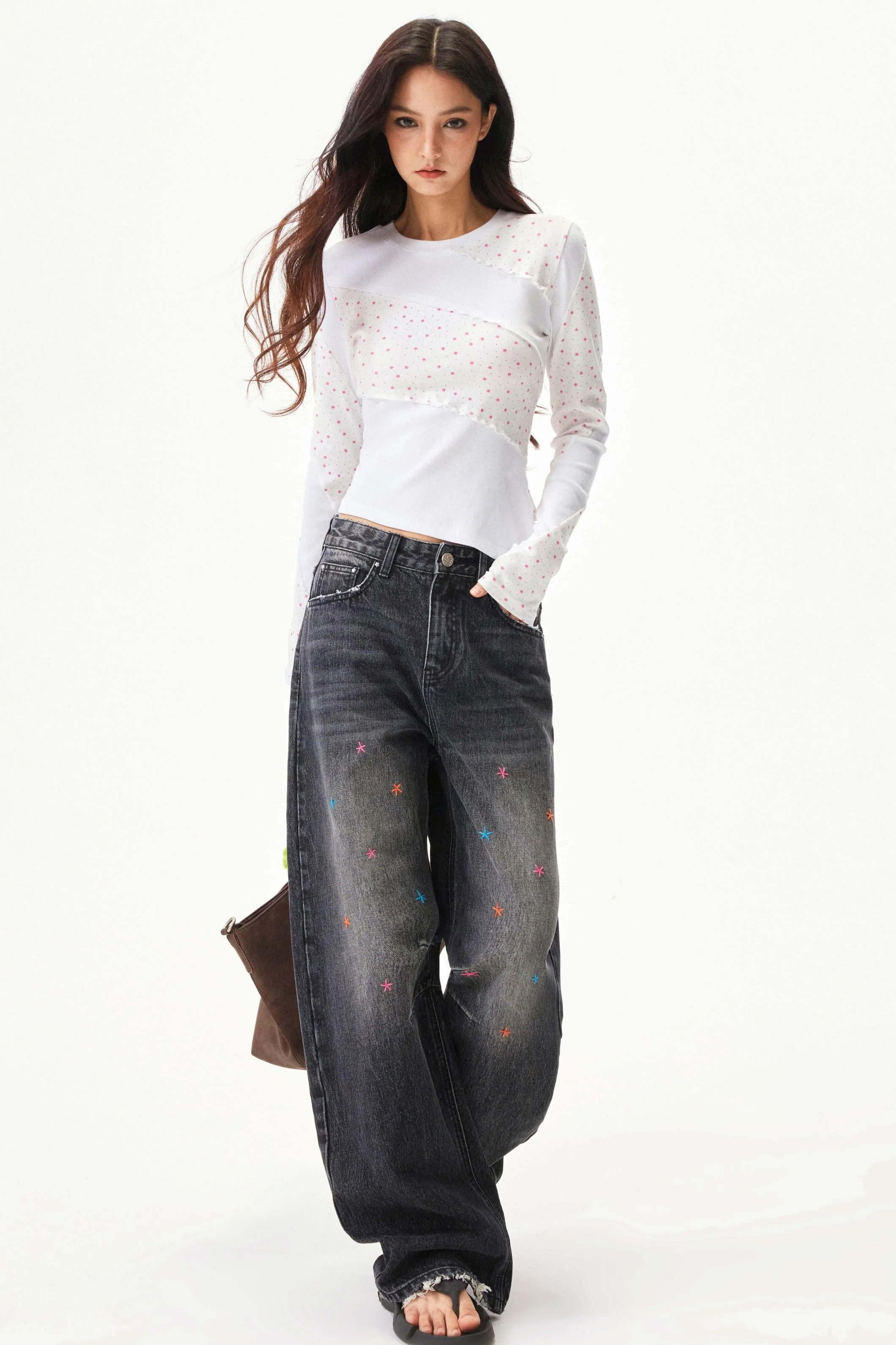Star Print Knit Top - Image 4