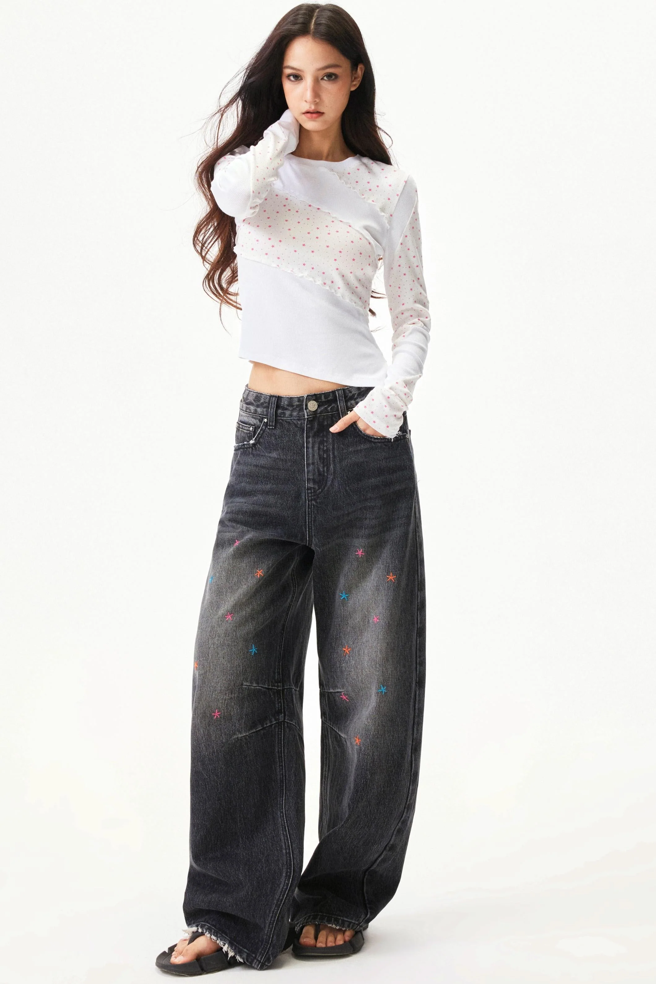 Star Print Knit Top - Image 7