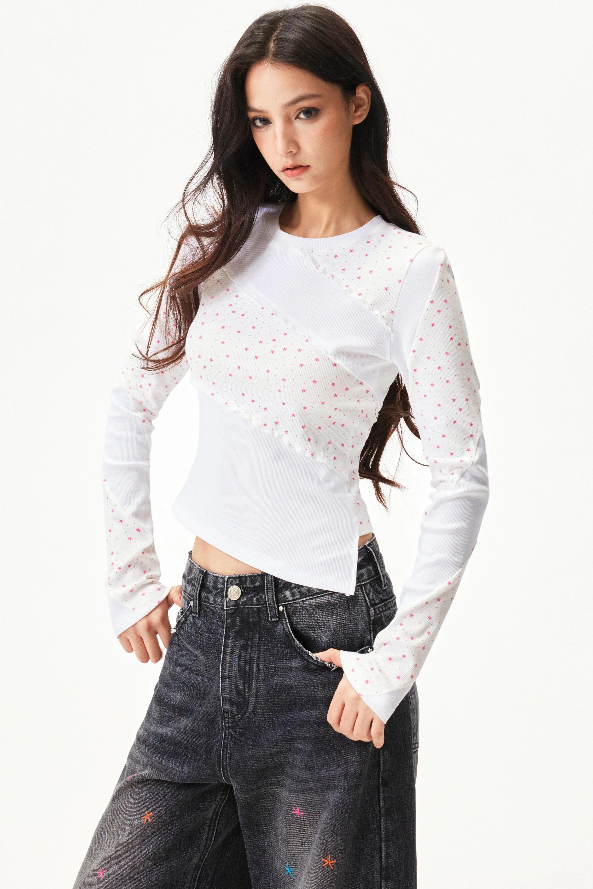 Star Print Knit Top - Image 9