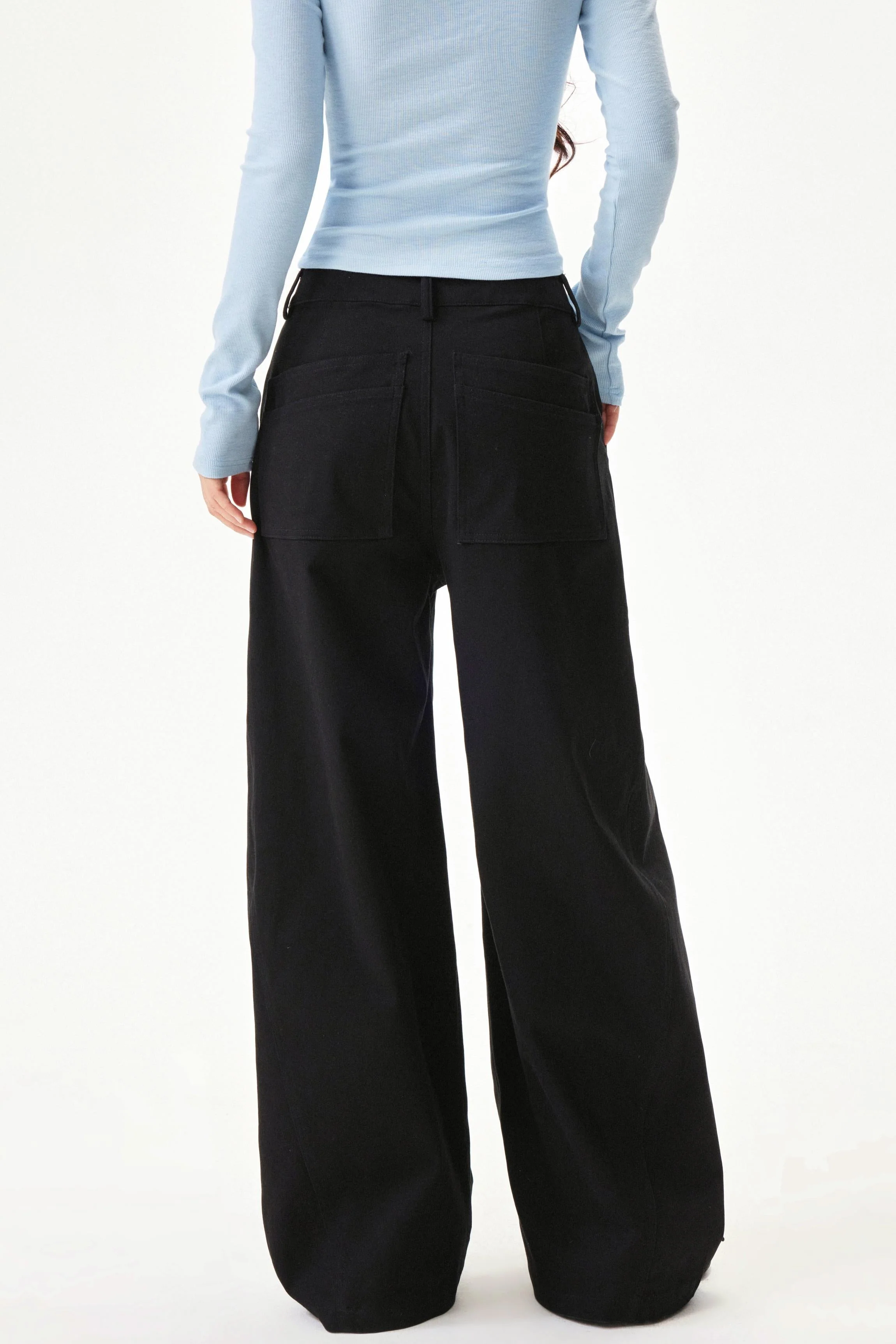 Star knit deconstructed twill pants - Image 12