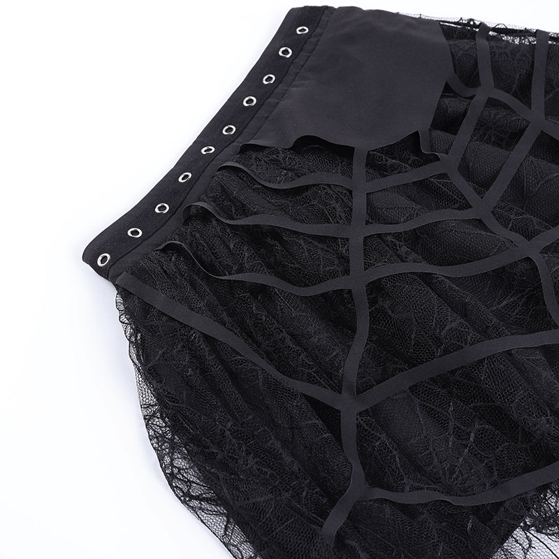 Steampunk Mesh Tassel Mini Skirt - Image 2