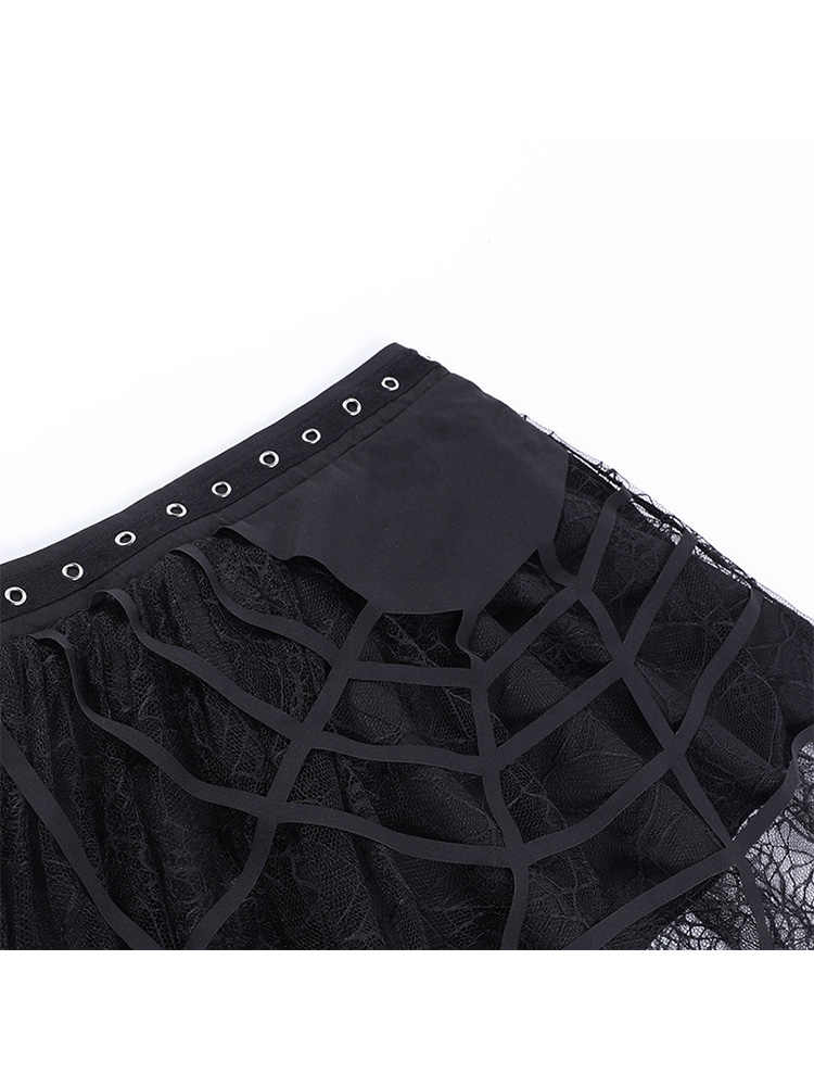 Steampunk Mesh Tassel Mini Skirt - Image 4
