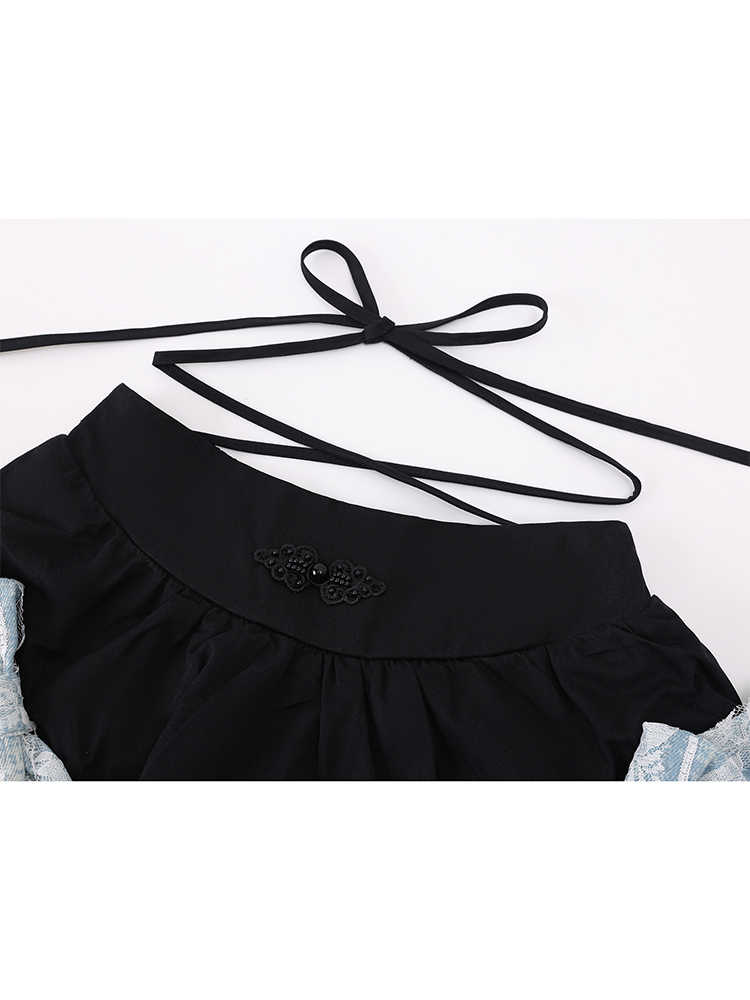 Strap Bow Dark Coquette Skirt - Image 2