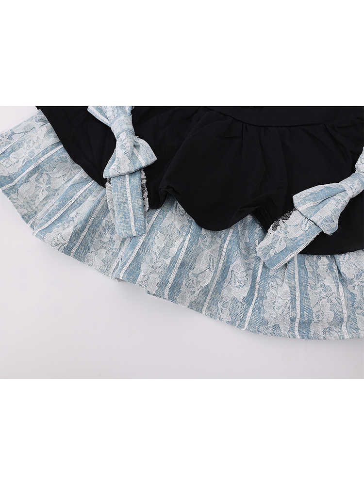 Strap Bow Dark Coquette Skirt - Image 4