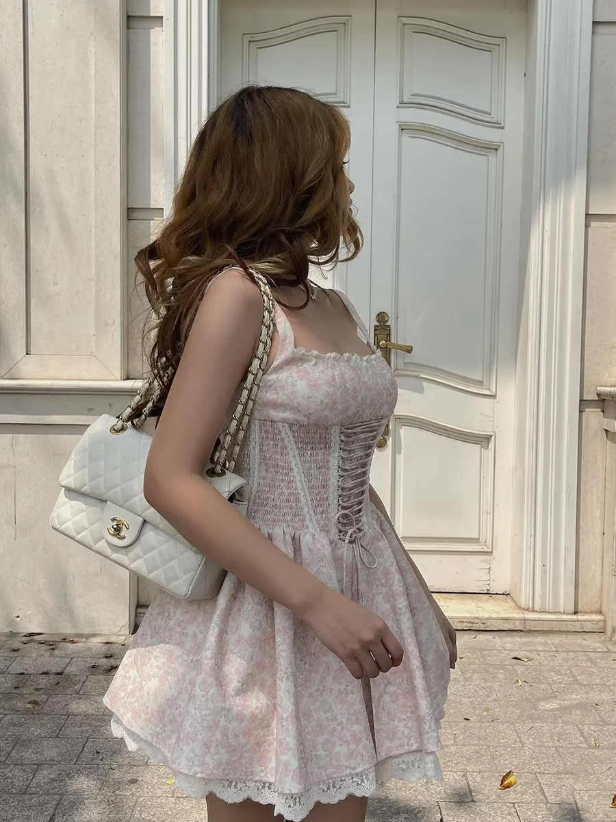Straps Floral Princess Suspender Dress - Image 2