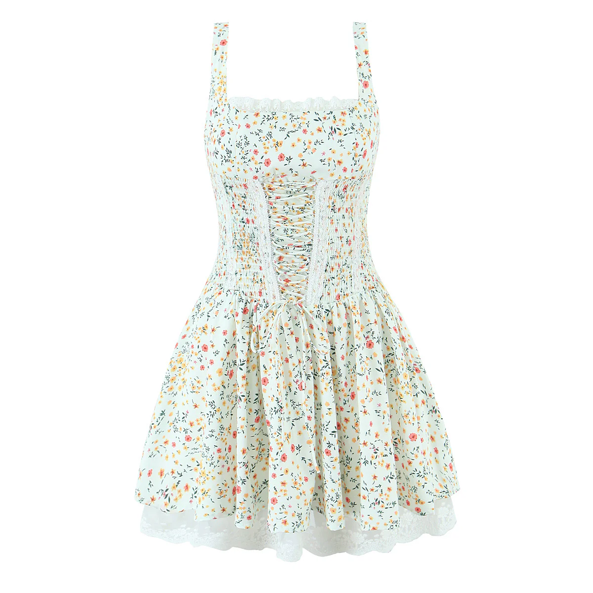 Straps Floral Princess Suspender Dress - Image 7