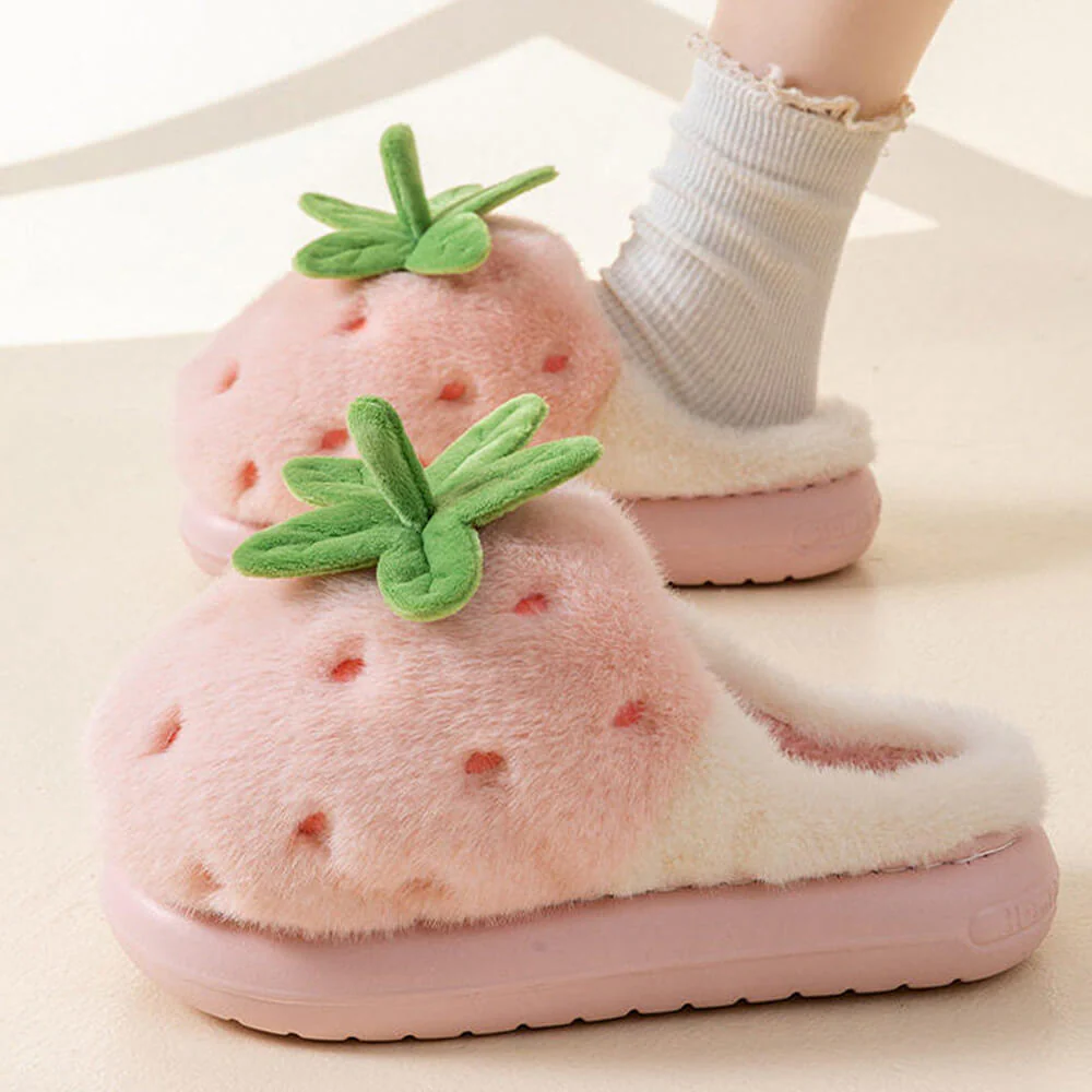 Strawberry Fluffy Slippers - Image 4