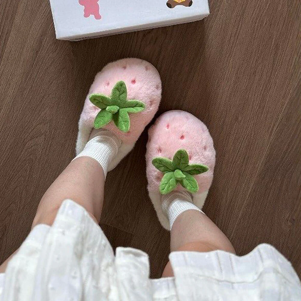 Strawberry Fluffy Slippers - Image 7
