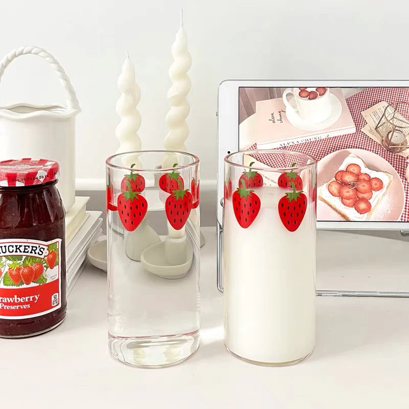 Strawberry Glass Cup - Image 4