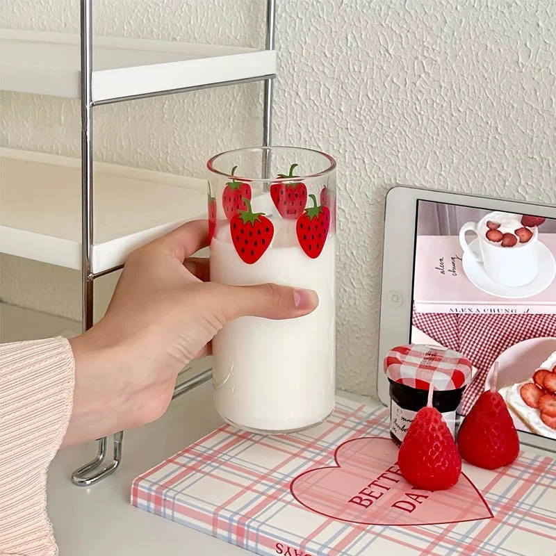 Strawberry Glass Cup - Image 5