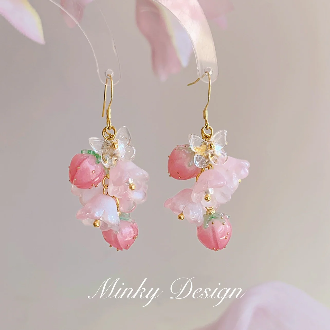 strawberry kawaii earrings