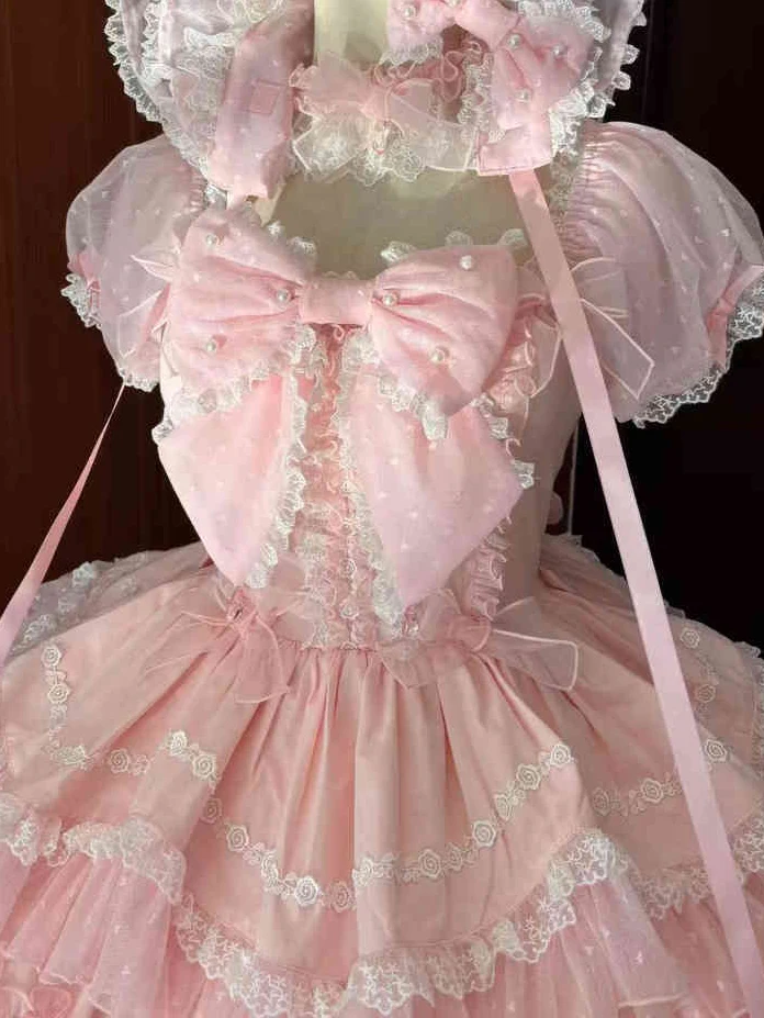 Strawberry Lace Bows Lolita Dress - Image 6