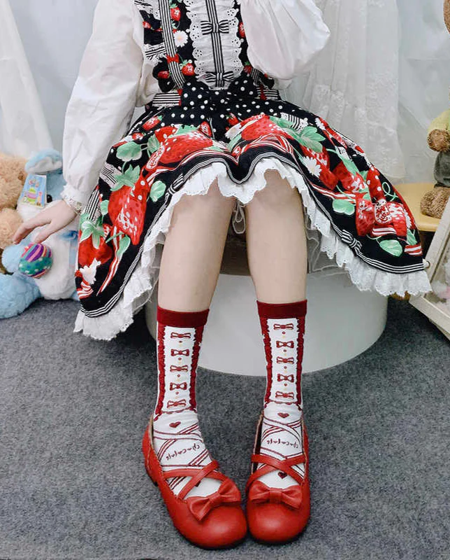 Strawberry Lolita Cute Socks - Image 3