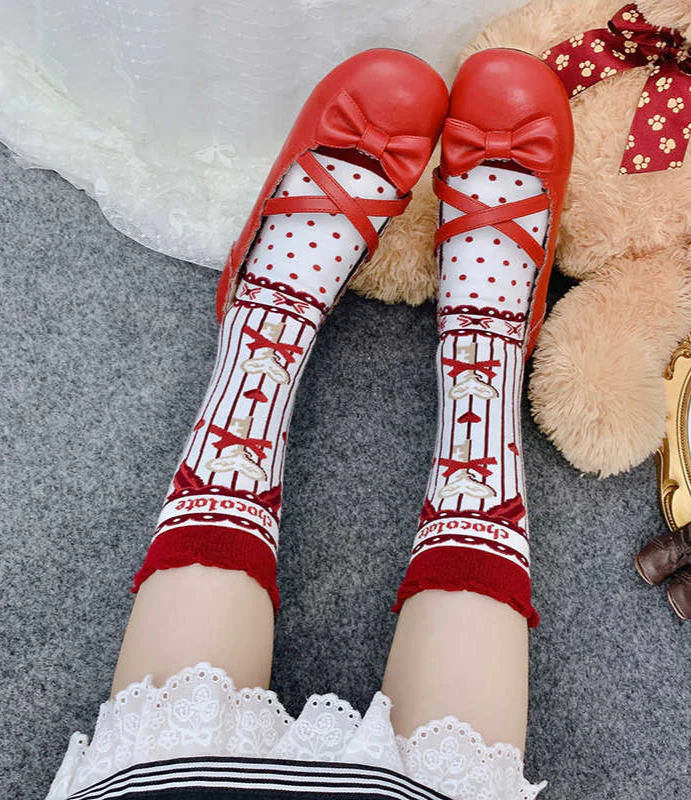 Strawberry Lolita Cute Socks - Image 5