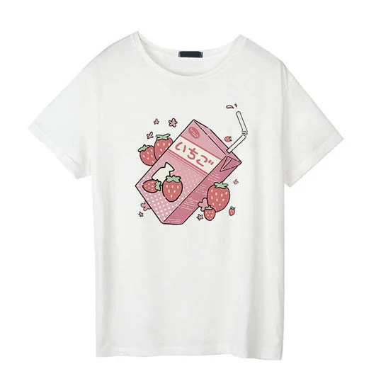 Strawberry Milk Graphic Tee - Image 3