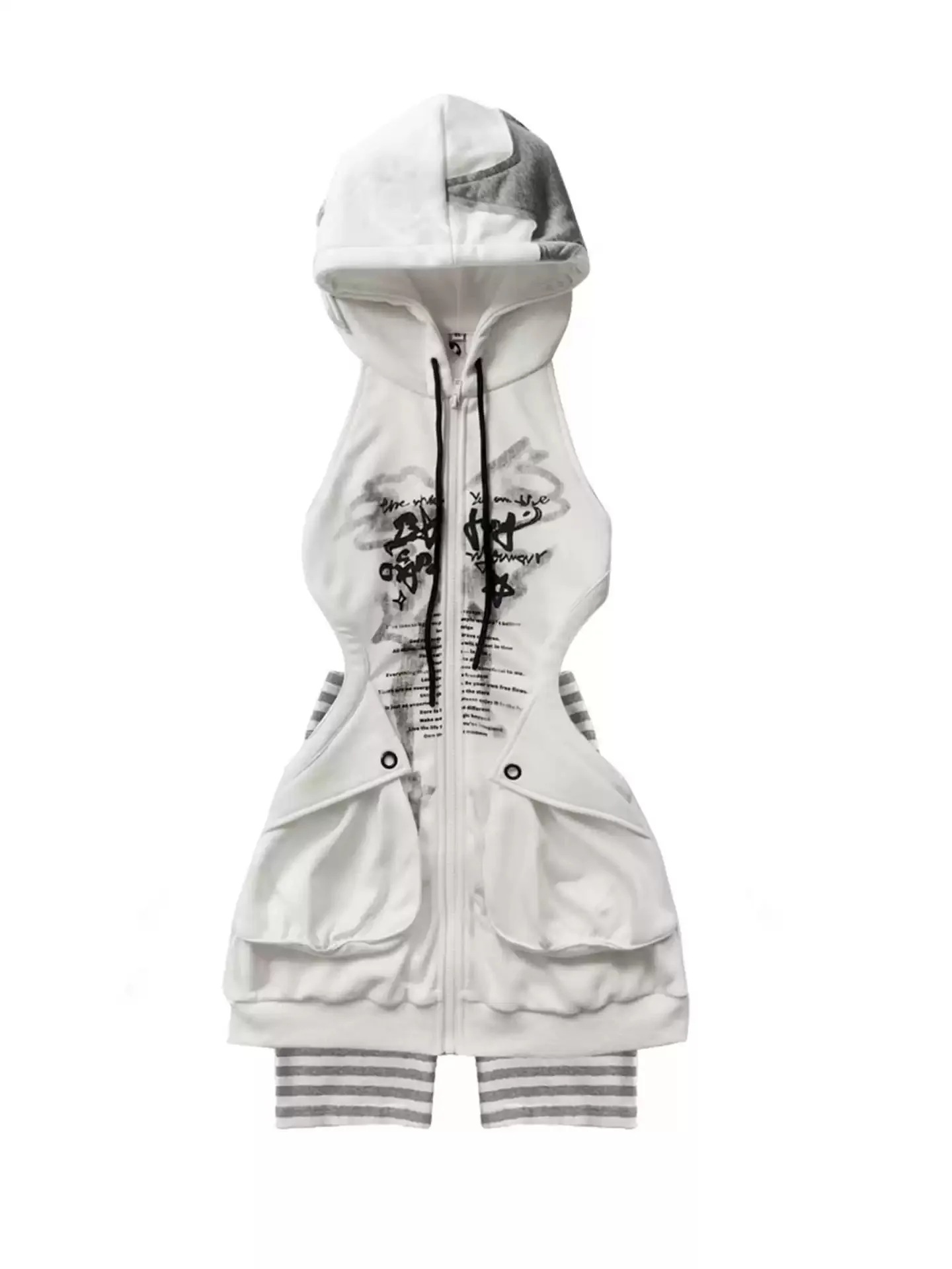 street hollow long hoodie dress - Image 5