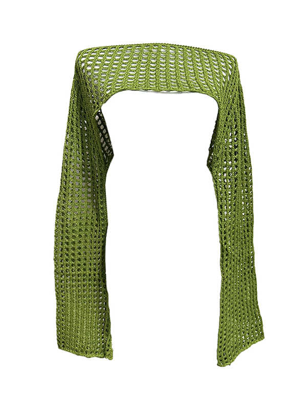 Street Mesh Hollow Knitted Blouse - Image 12