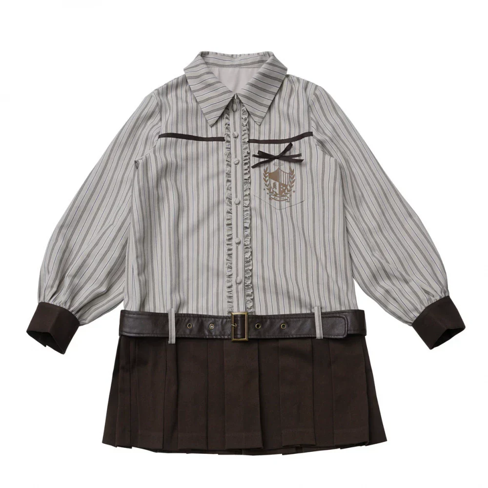 Striped Shirt Dress + Shirt + Cargo Pants + Tie - Image 11