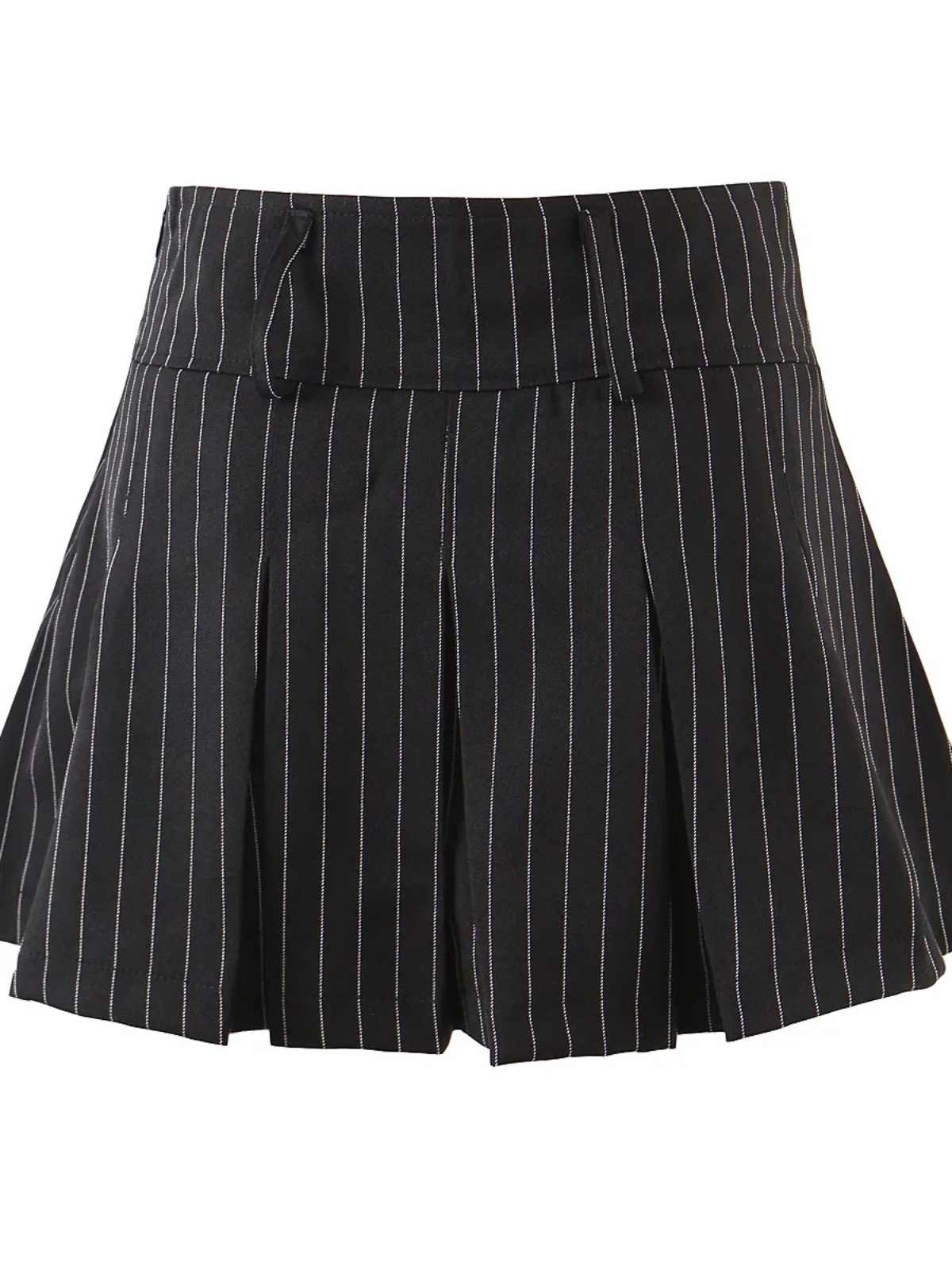 Striped High Waisted Slim Fit Preppy Skirt - Image 3