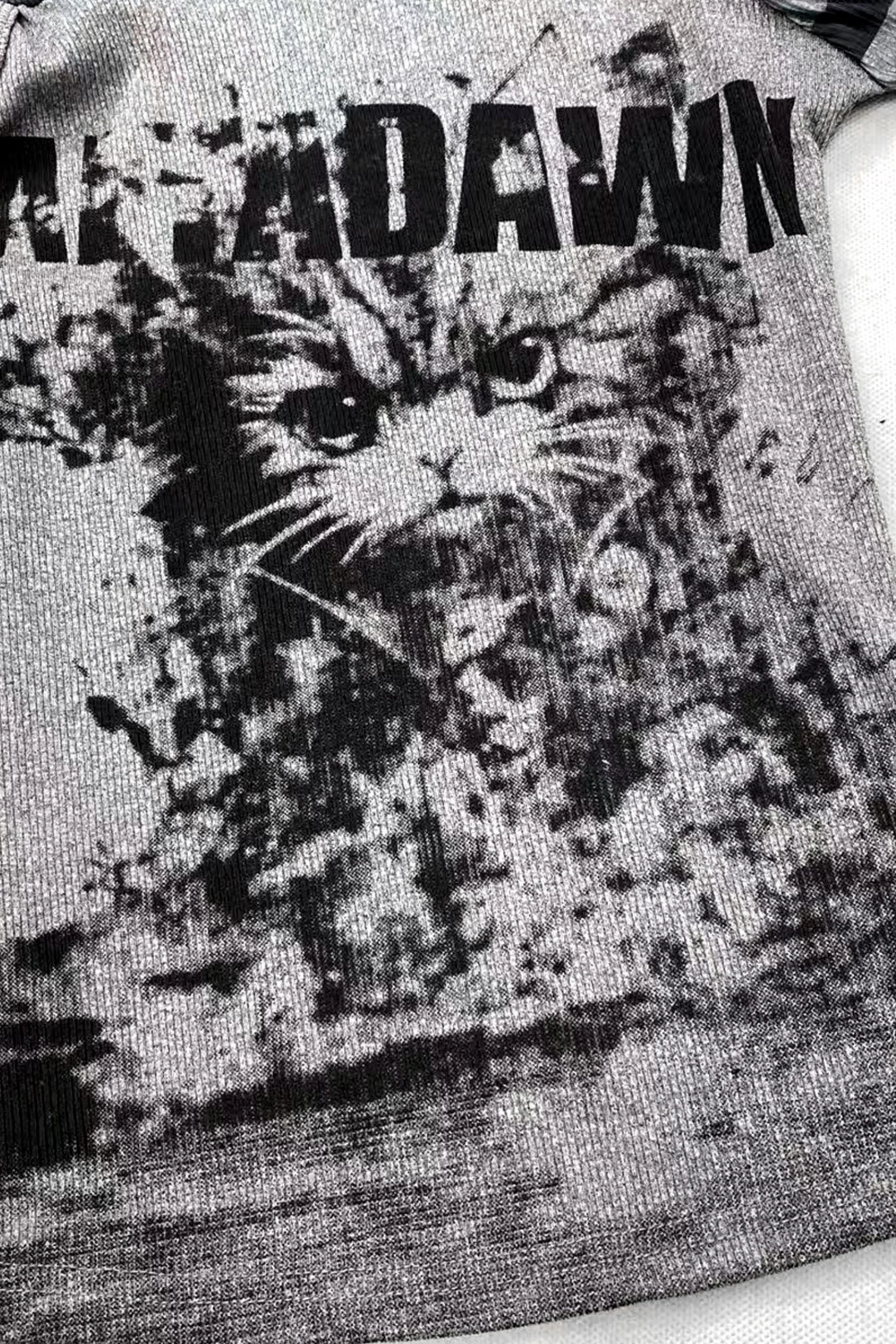 Striped Cat Patchwork Hooded Top - Image 5