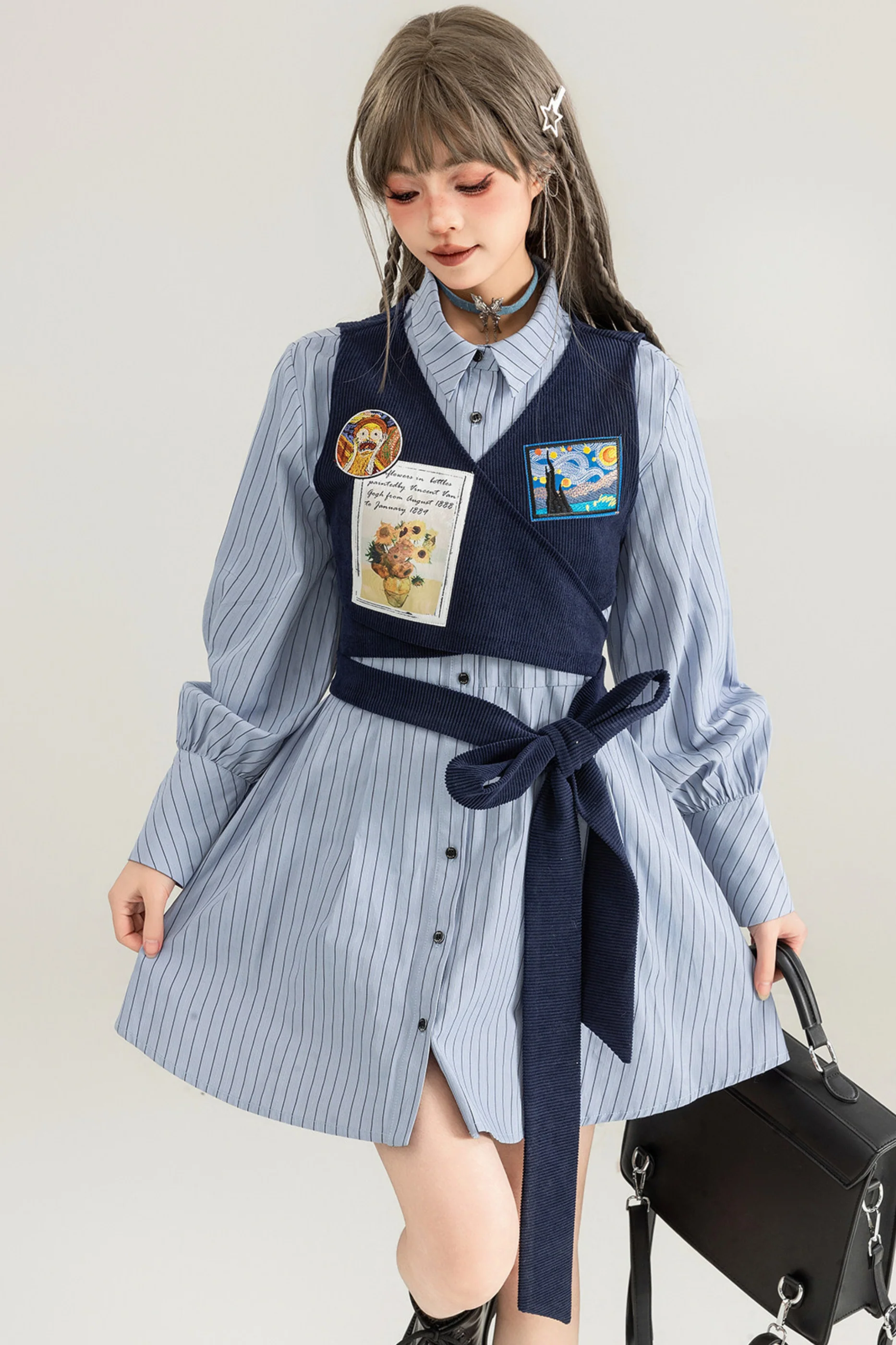 Preppy Dress + Striped Shirt Dress - Image 14