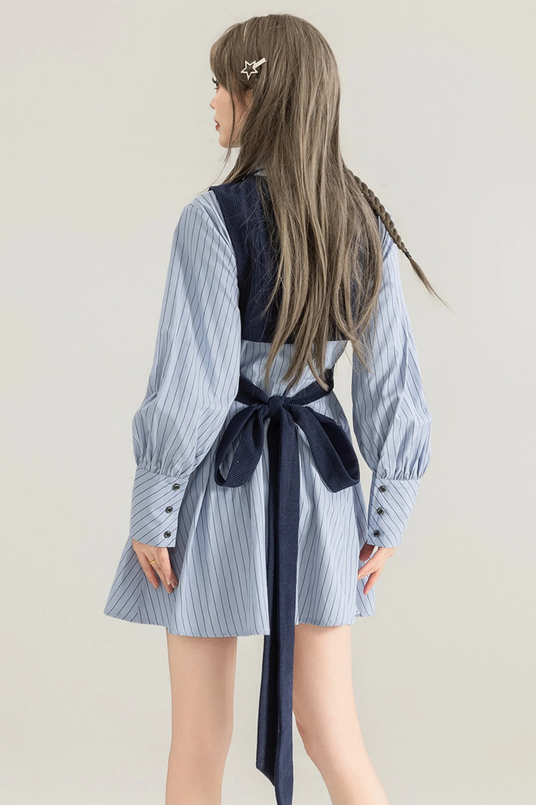 Preppy Dress + Striped Shirt Dress - Image 5