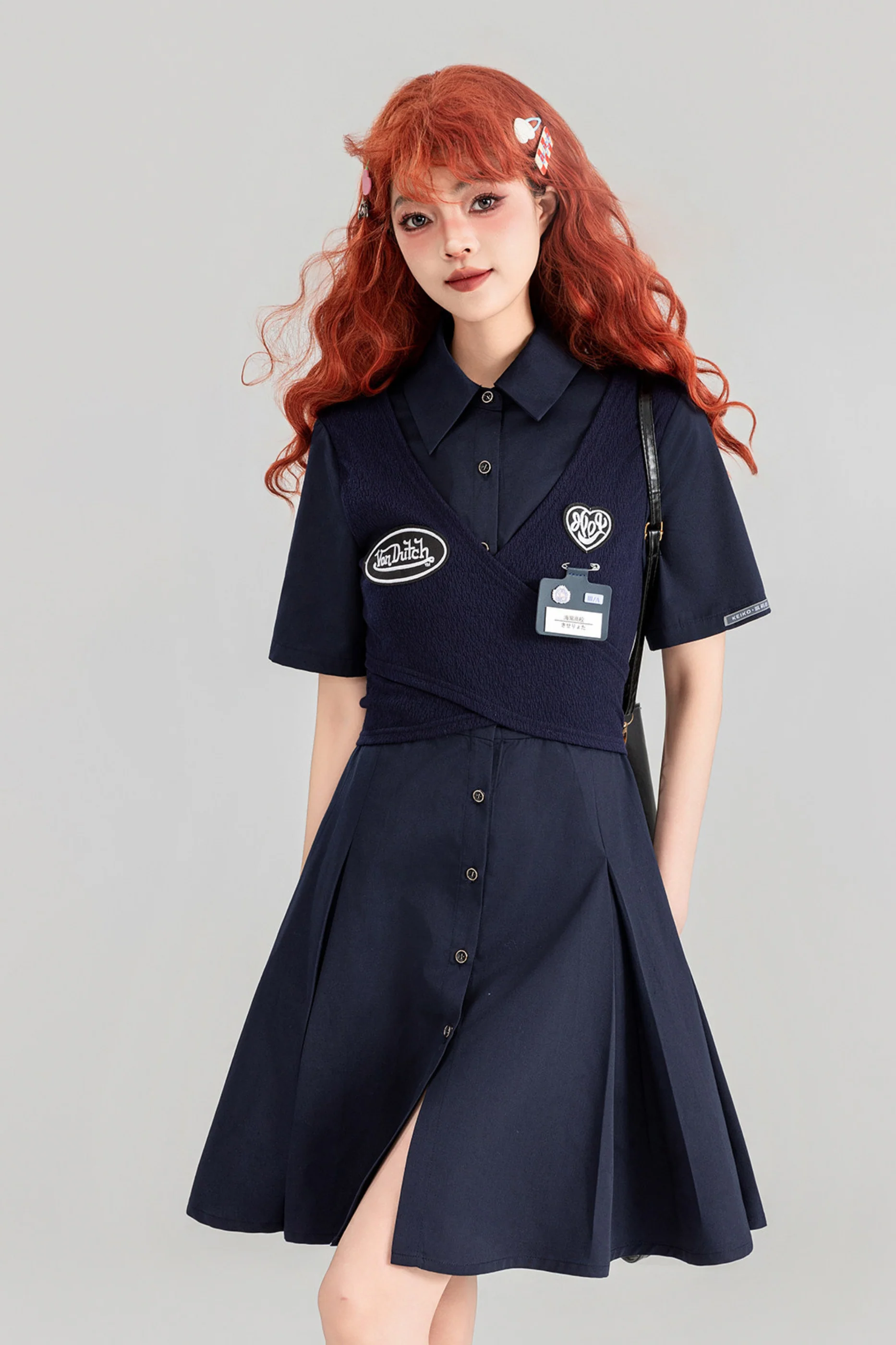 Preppy Dress + Striped Shirt Dress - Image 7