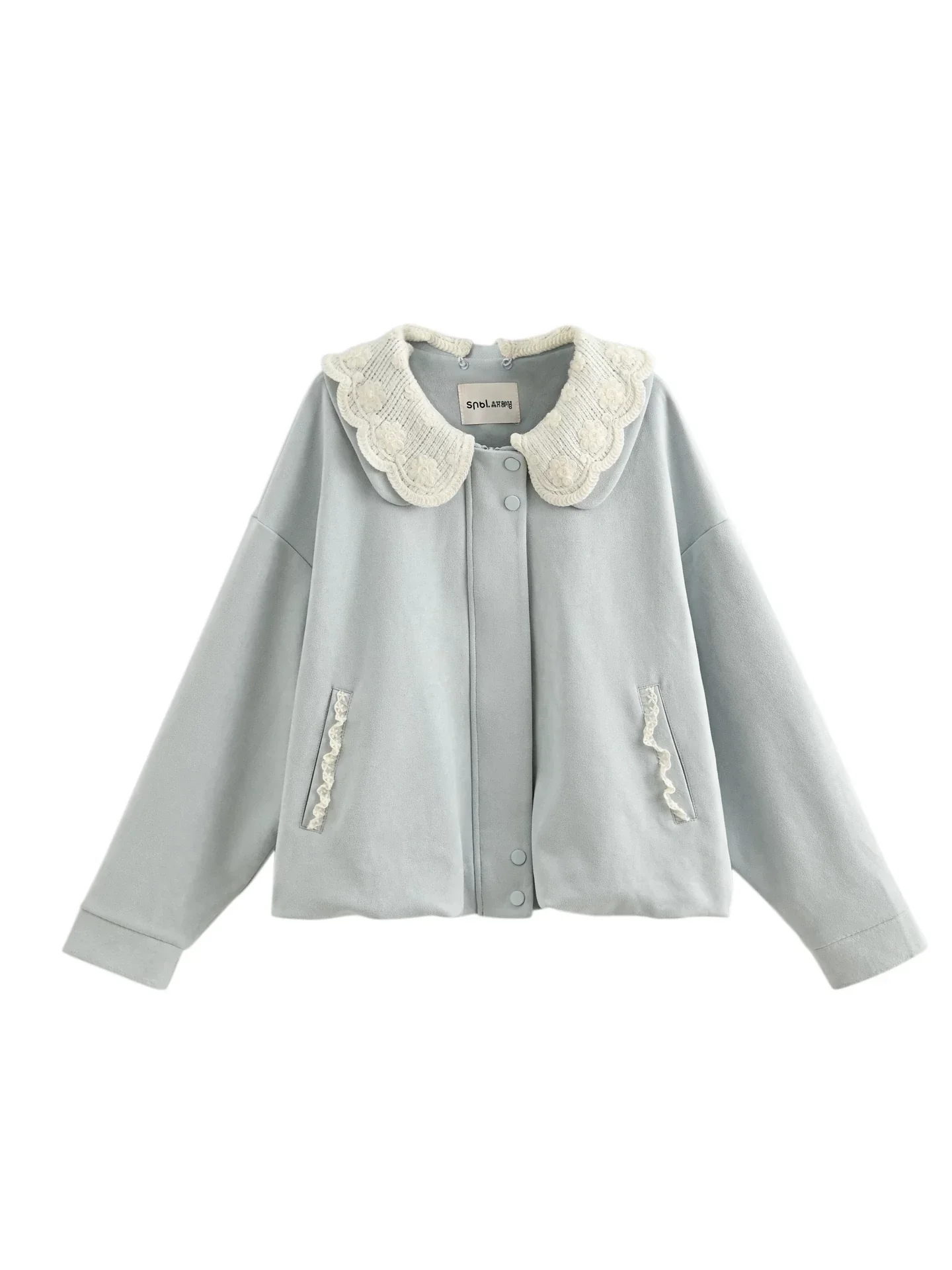 Suede Lace Trim Jacket - Image 12