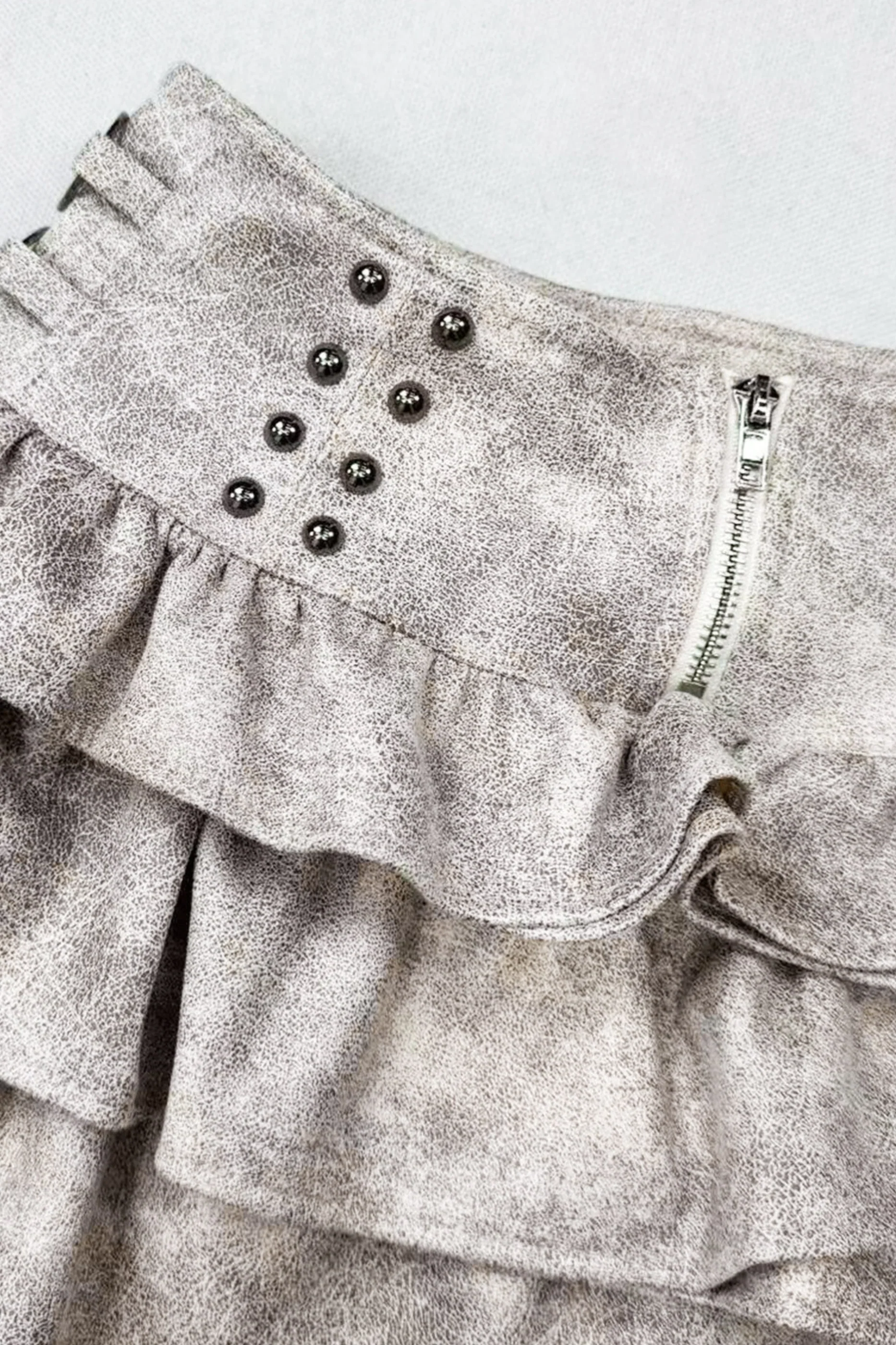 Suede Tie-Dye Retro Skirt - Image 8