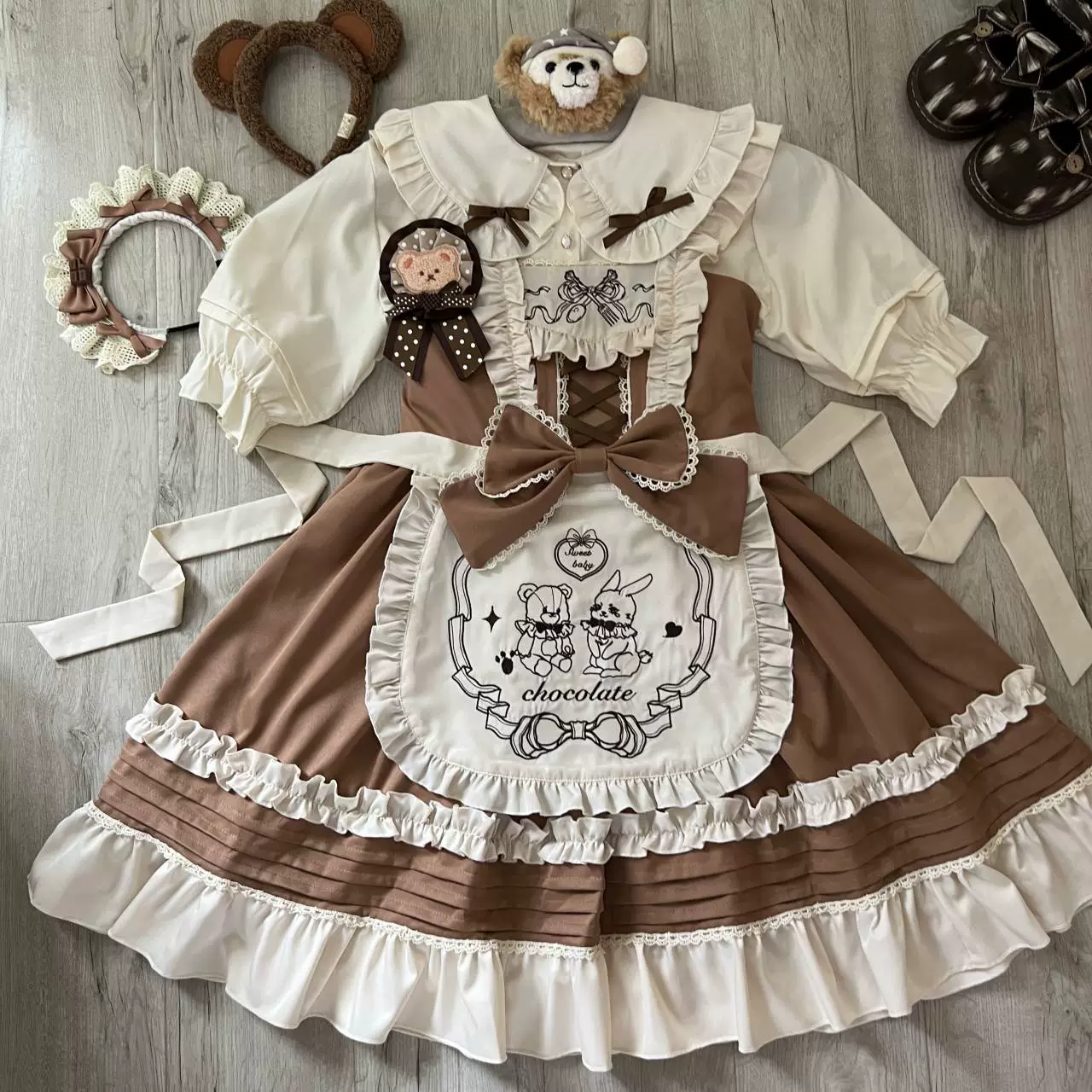 Sweet Lolita JSK with Detachable Apron - Image 8