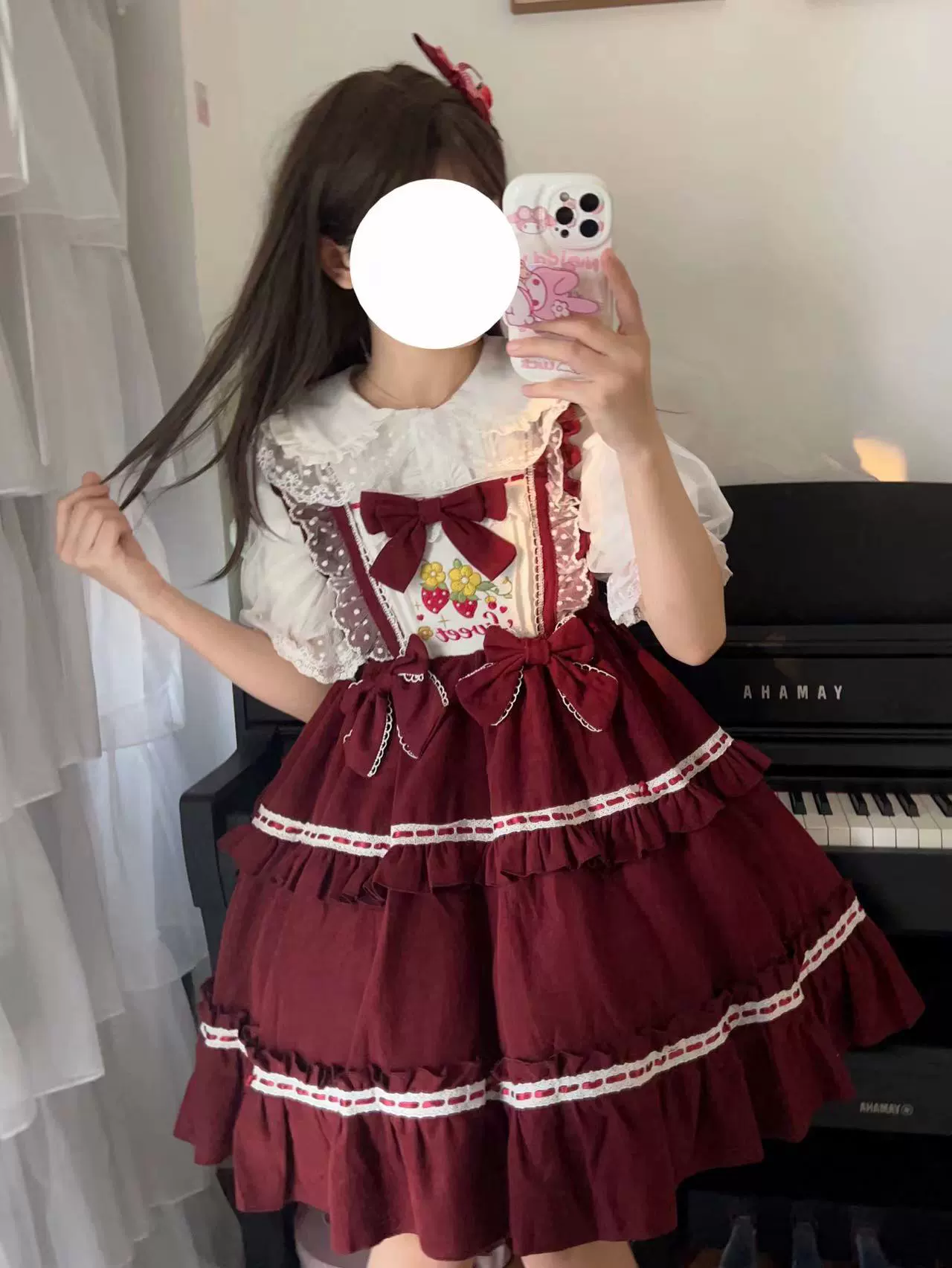 Sweet Lolita Shirt White Doll Collar Shirt - Image 16